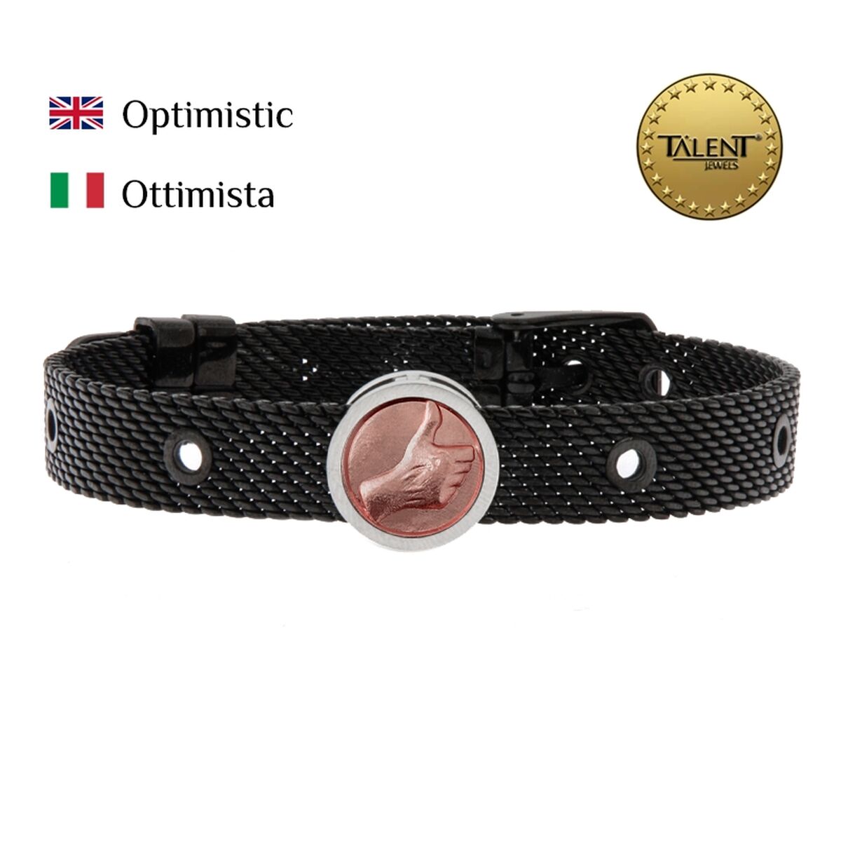 Unisex Bracelet Optimistic Talent Jewels TJA-5-13-02-2-235 Black