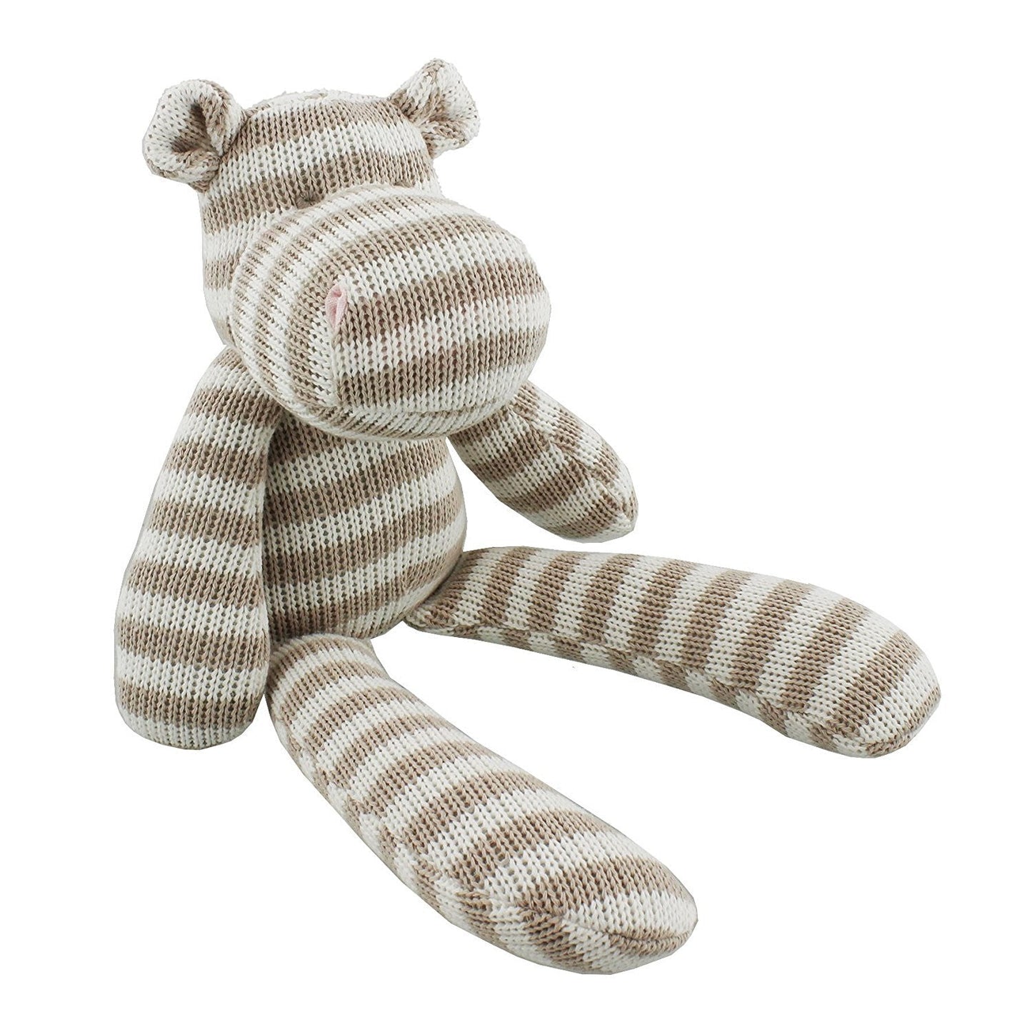 Bambino Cotton Knitted Stripe - Hippo Soft Toy