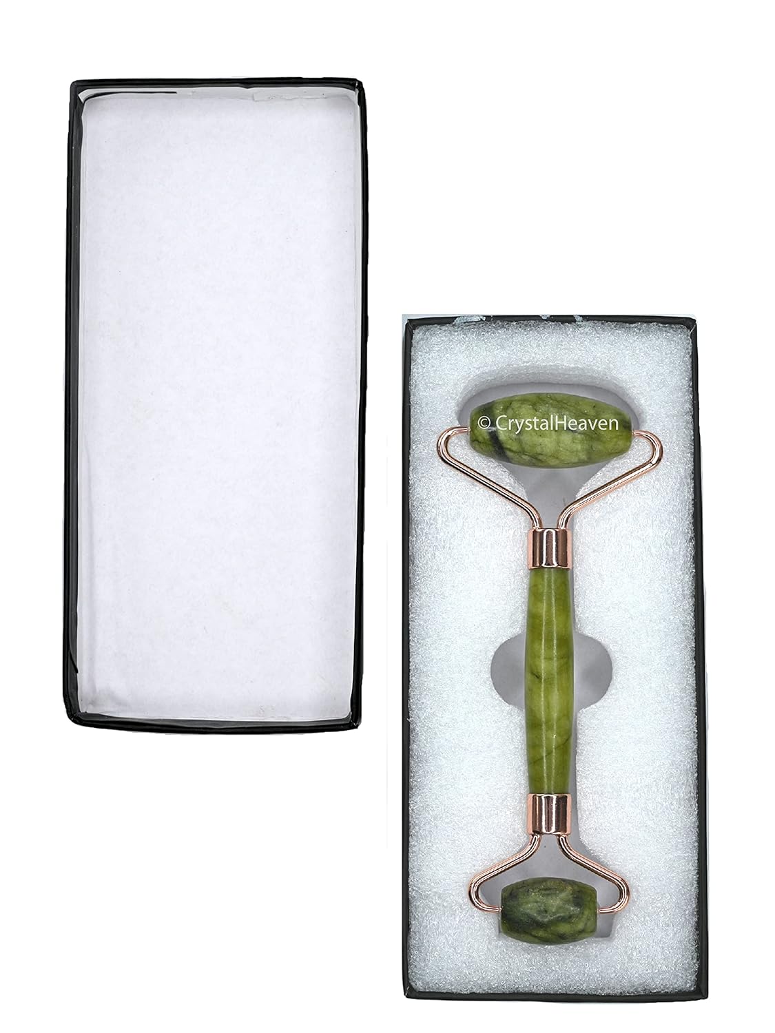 Green Jade Face Roller & Gua Sha Set for Women - Crystal Heaven Certified