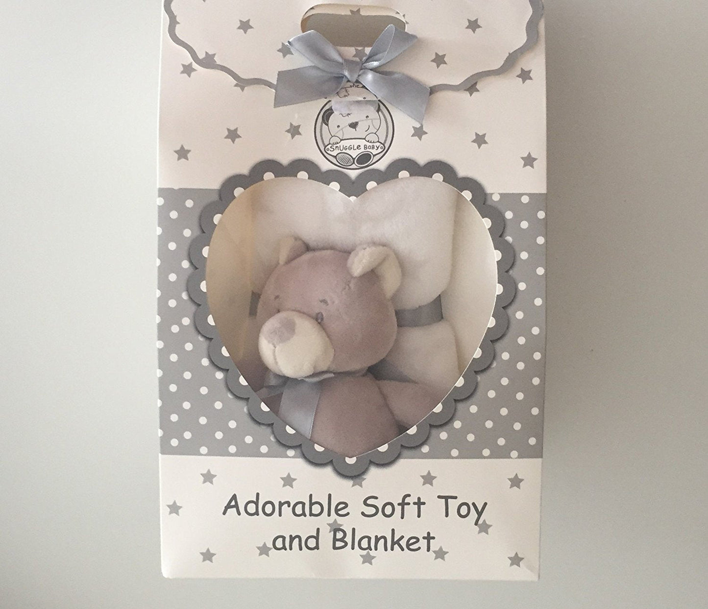 Beautiful White with Stars for Baby/Children's Blanket with Soft Toy/Plush Teddy Bear
