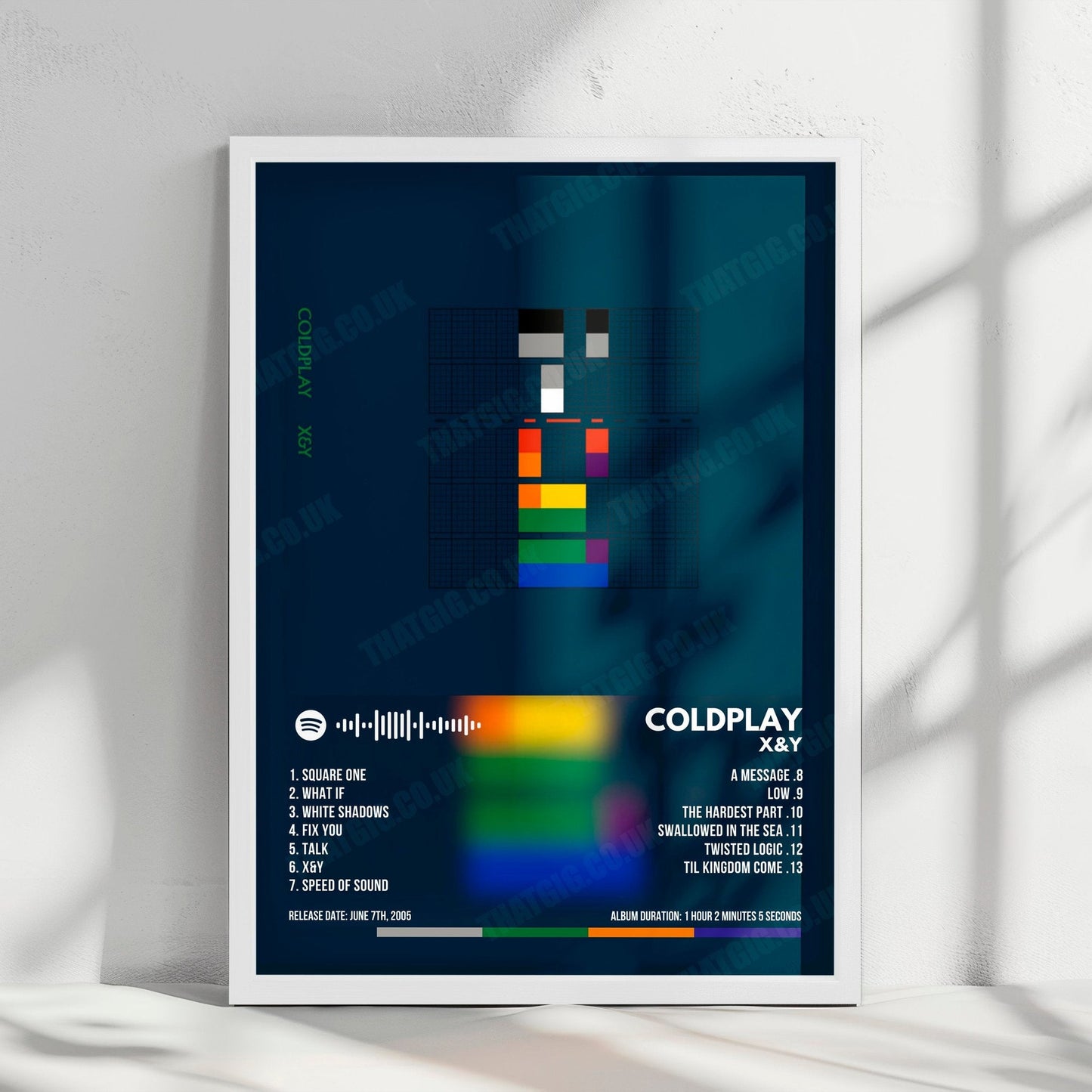 Coldplay "X&Y" Album Cover Poster - with Complete Tracklist