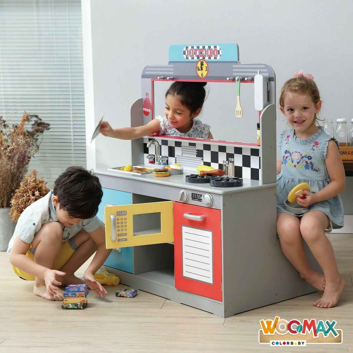 Toy kitchen Woomax Wood 90 x 58 x 104 cm