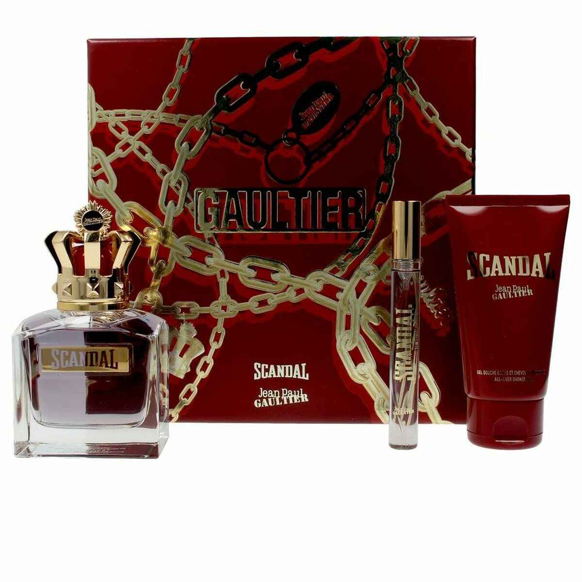 Men's Perfume Set Jean Paul Gaultier EDT Scandal 3 Pieces