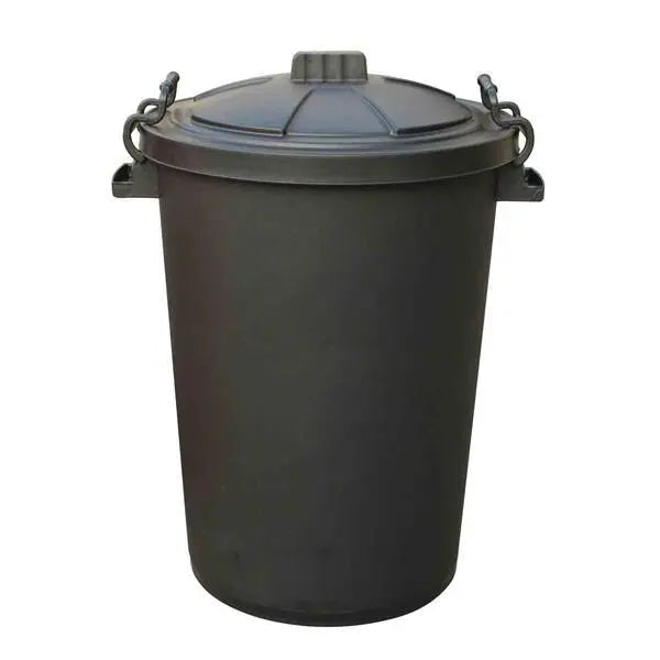 85L Clip Bin with Lid Black