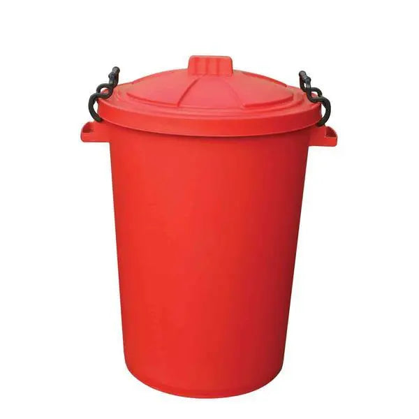 85L Clip Bin with Lid Red