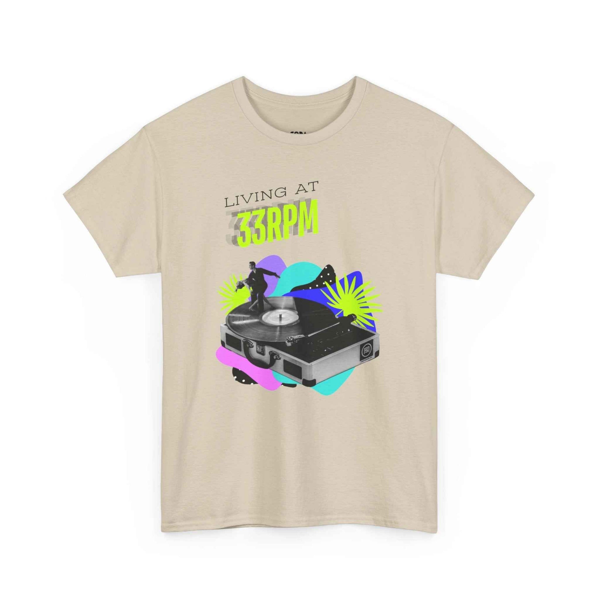 'Living at 33rpm' Flouro Men's T-Shirt