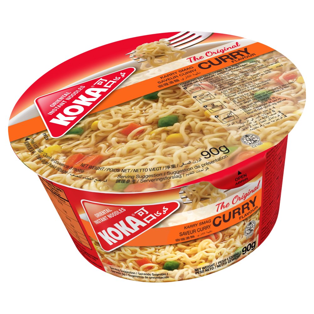 12 x Koka Curry Flavour Oriental Instant Noodles 90G