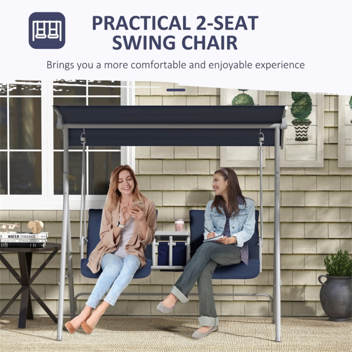 2 seats Outdoor Patio Swing Chair ( Amazon Shipping)( Prohibited by WalMart )