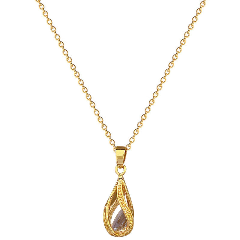 Rotating Water Drop Necklace For Women