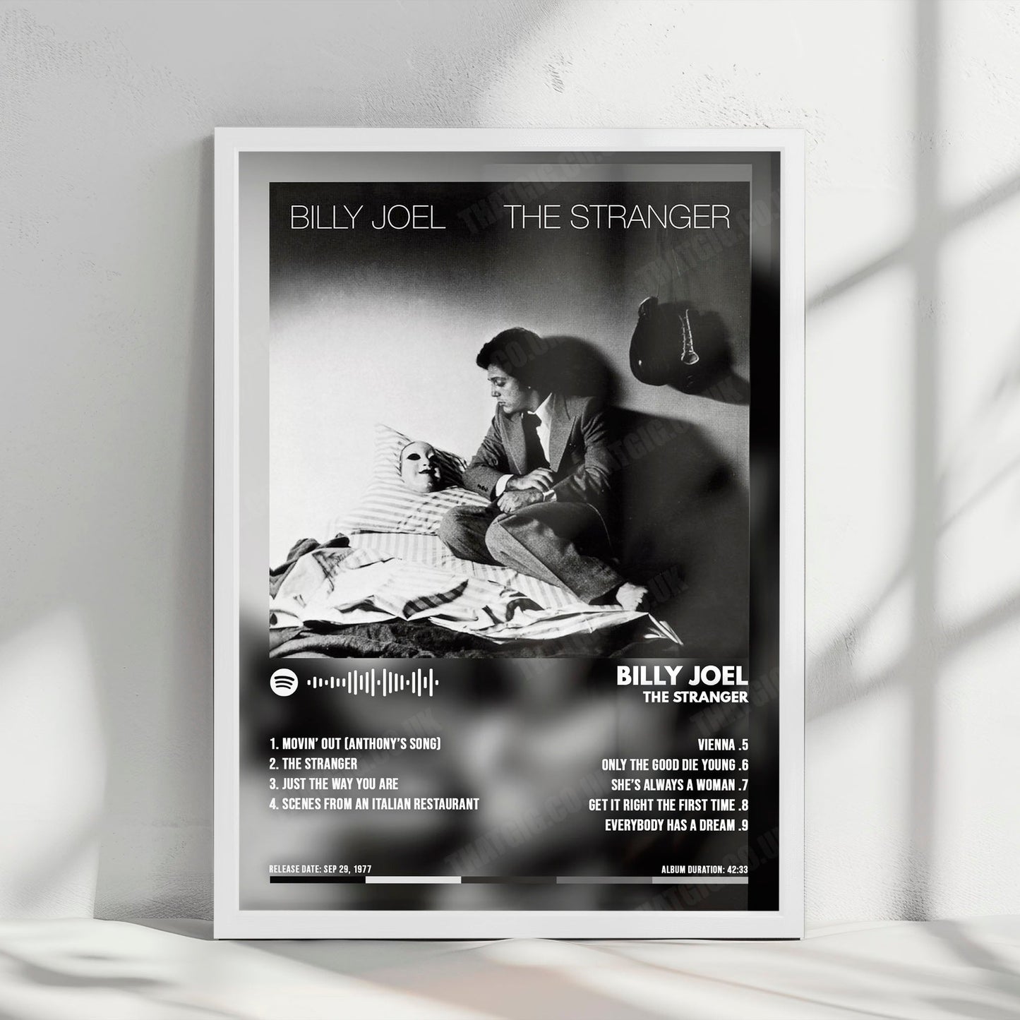 Billy Joel "The Stranger " Album Cover Poster - with Complete Tracklist