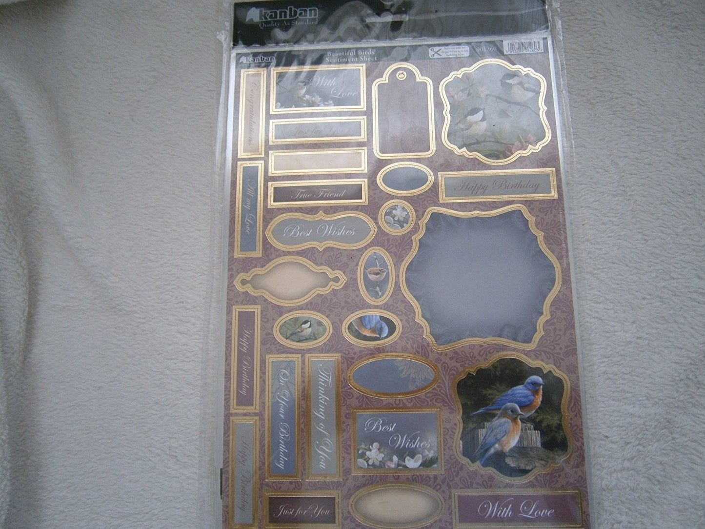 beautifull birds sentiment sheet