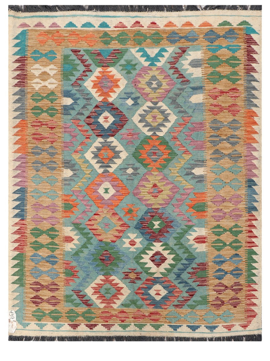 Maimana Afghanistan Kilim Rug - 193 x146 cm
