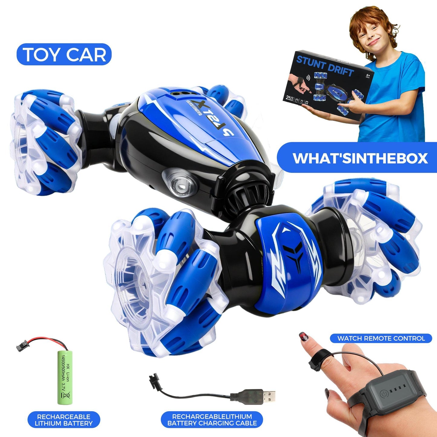 All-around Surface Drift Car With Dual-mode Controller And Gesture Control, Perfect Outdoor And Indoor Drift Car Toy As A Kids Gift