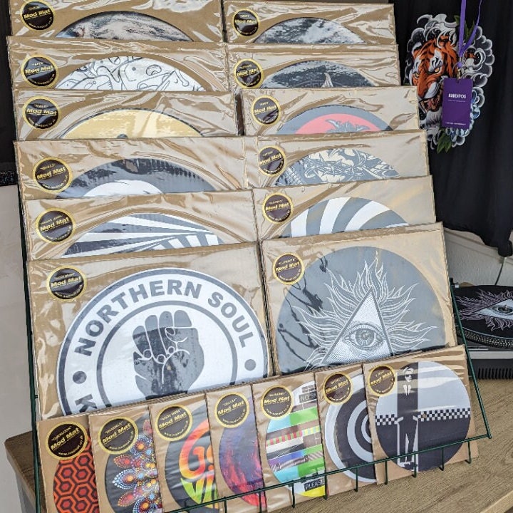 AcidEye Slipmat - 7 & 12 inch LP Vinyl DJ Pro Turntable Slip Mat Record Player Technics 1210 DJ Turntablist