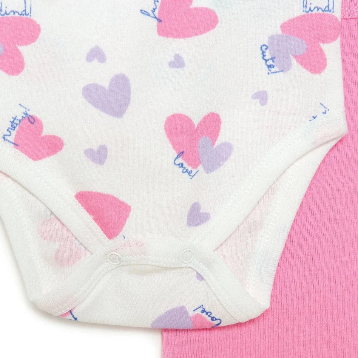 HelloBaby 2 Pack Heart Print Short Sleeve Baby Bodysuits (3 Months to 3 Years)