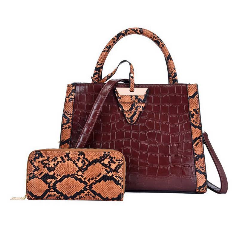 Single shoulderPattern Two-Piece Handbag Shoulder Bag