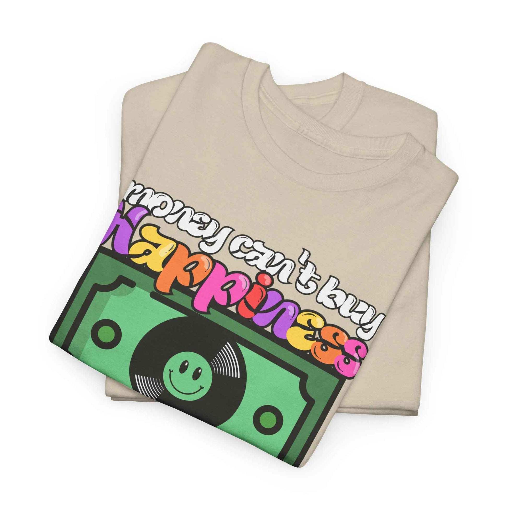 'Money can't buy happiness' Men's Vinyl T-Shirt