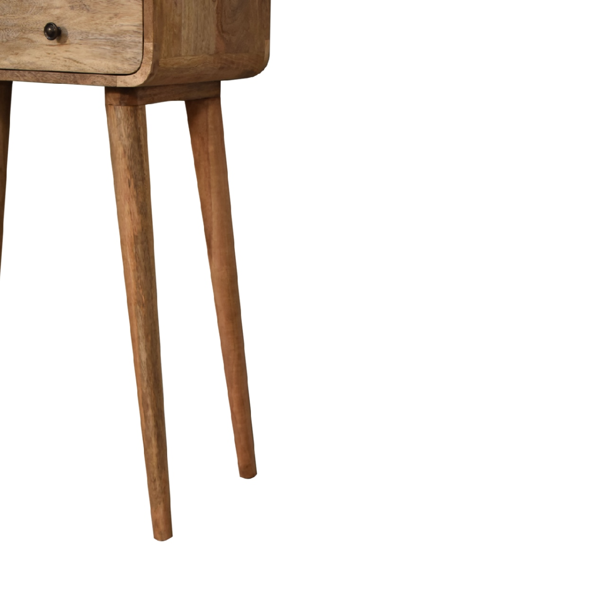 Artisan Furniture Solid Wood Mini Curved Oak-ish Console Table
