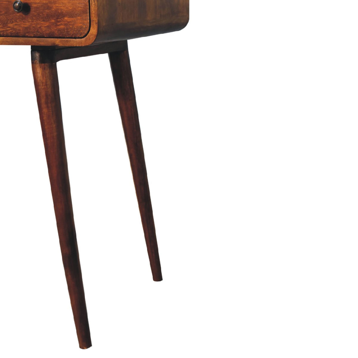 Artisan Furniture Solid Wood Curved Chestnut Writing Desk