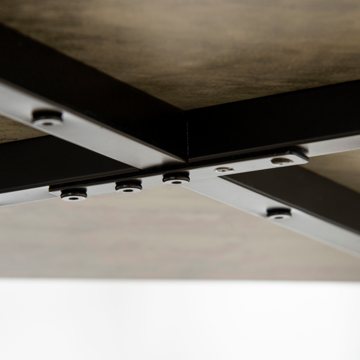 5pc Bar Table Set, Square Dining Table Set for 4 People, Concrete Grey