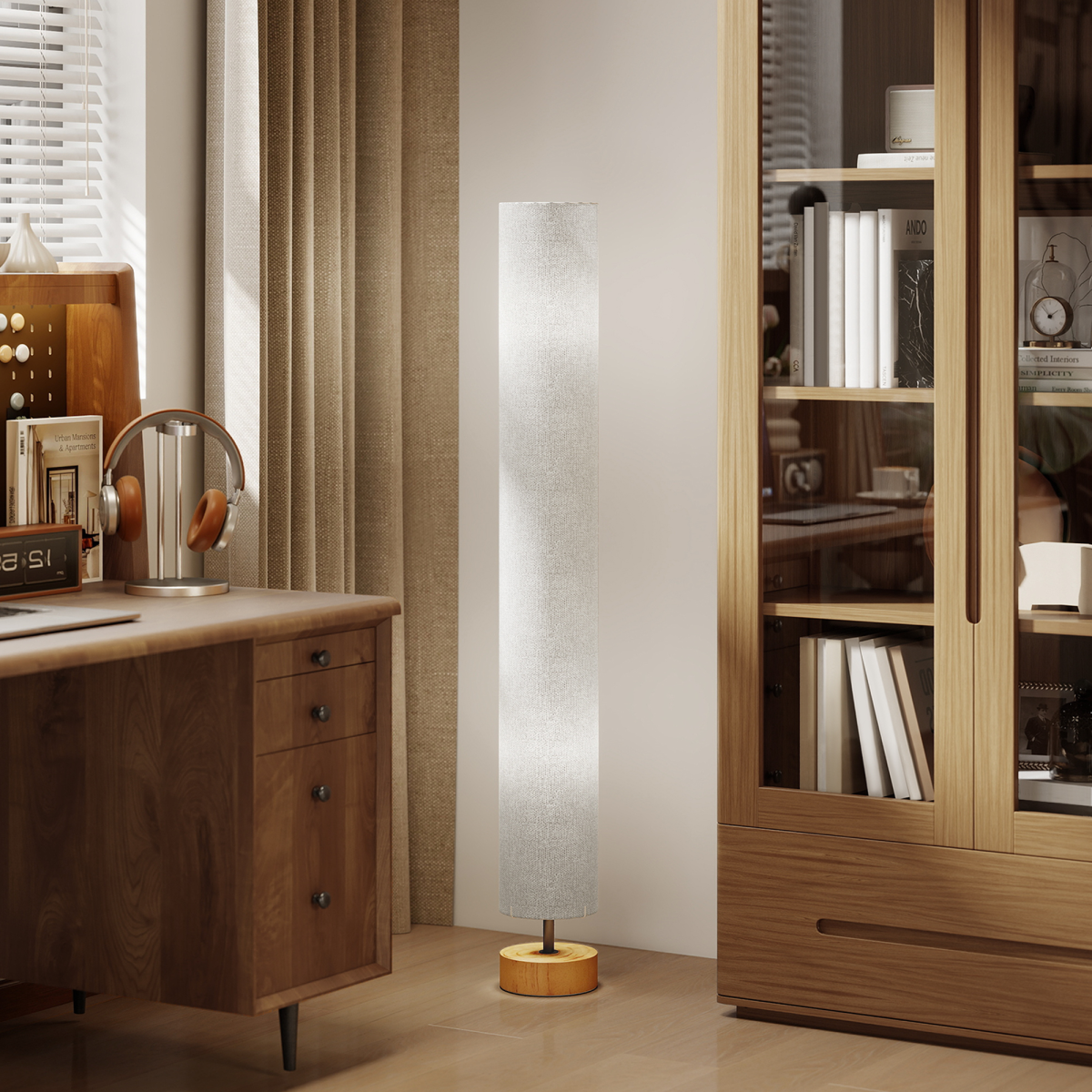 HOMCOM LED Floor Lamp with 3000K/4500K/6500K Colour Temperatures, Grey