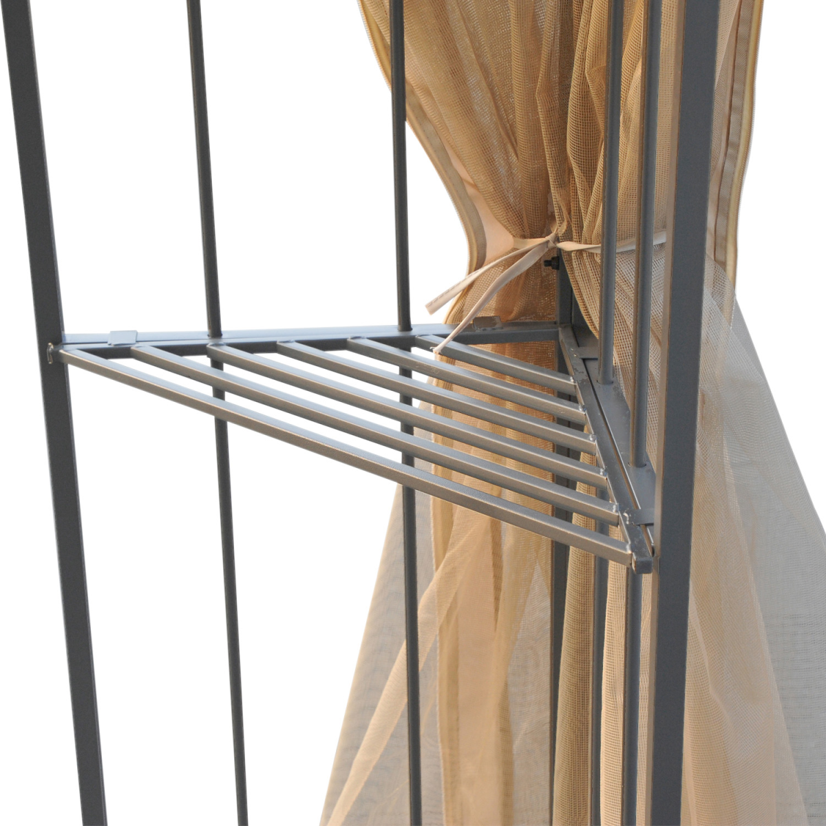 3 x 3(m) Garden Gazebo Double Top Gazebo Canopy Curtains Cream White Outsunny