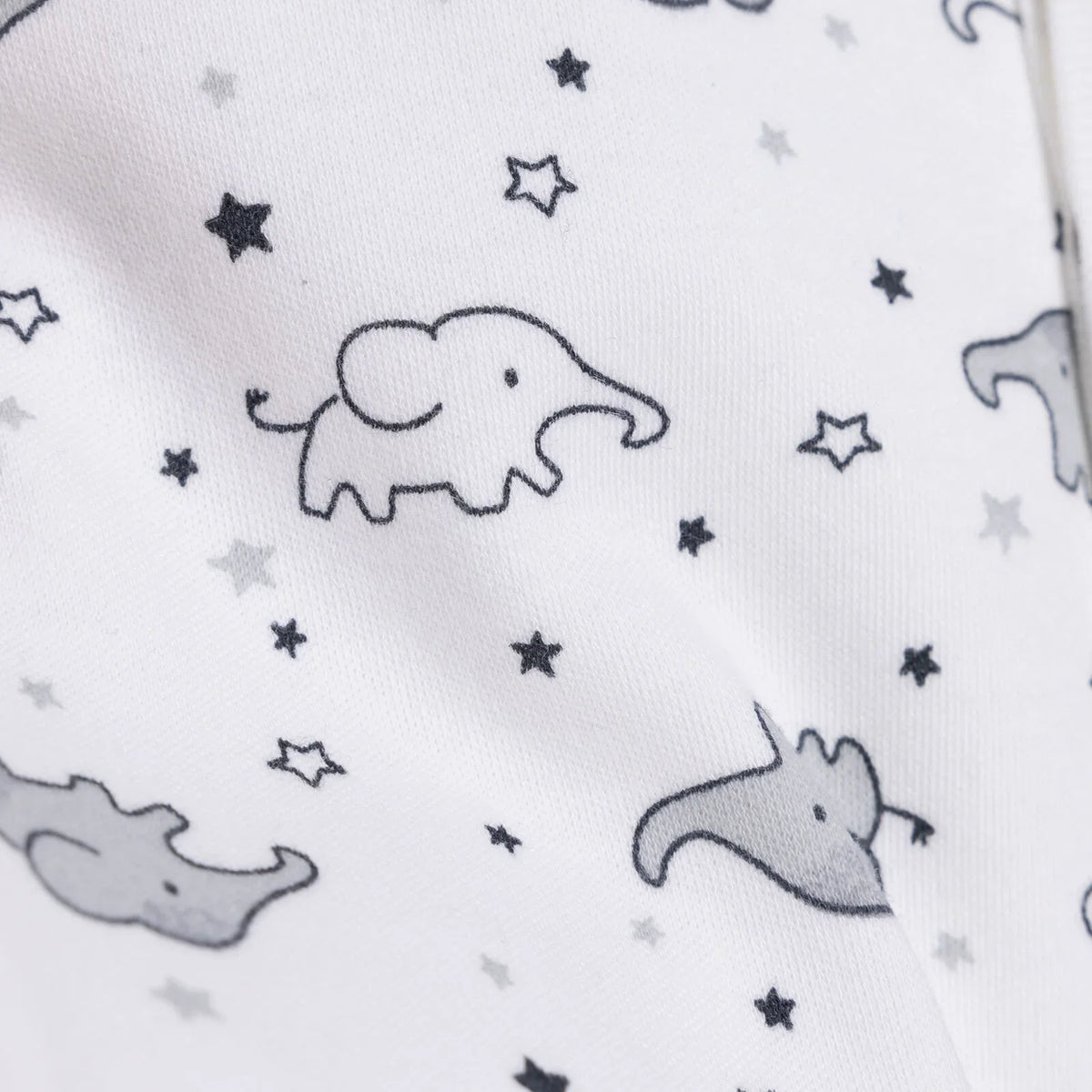 HelloBaby Crew Neck Elephant Print 3 Piece Baby Sleepsuit Set (Newborn to 6 Months)