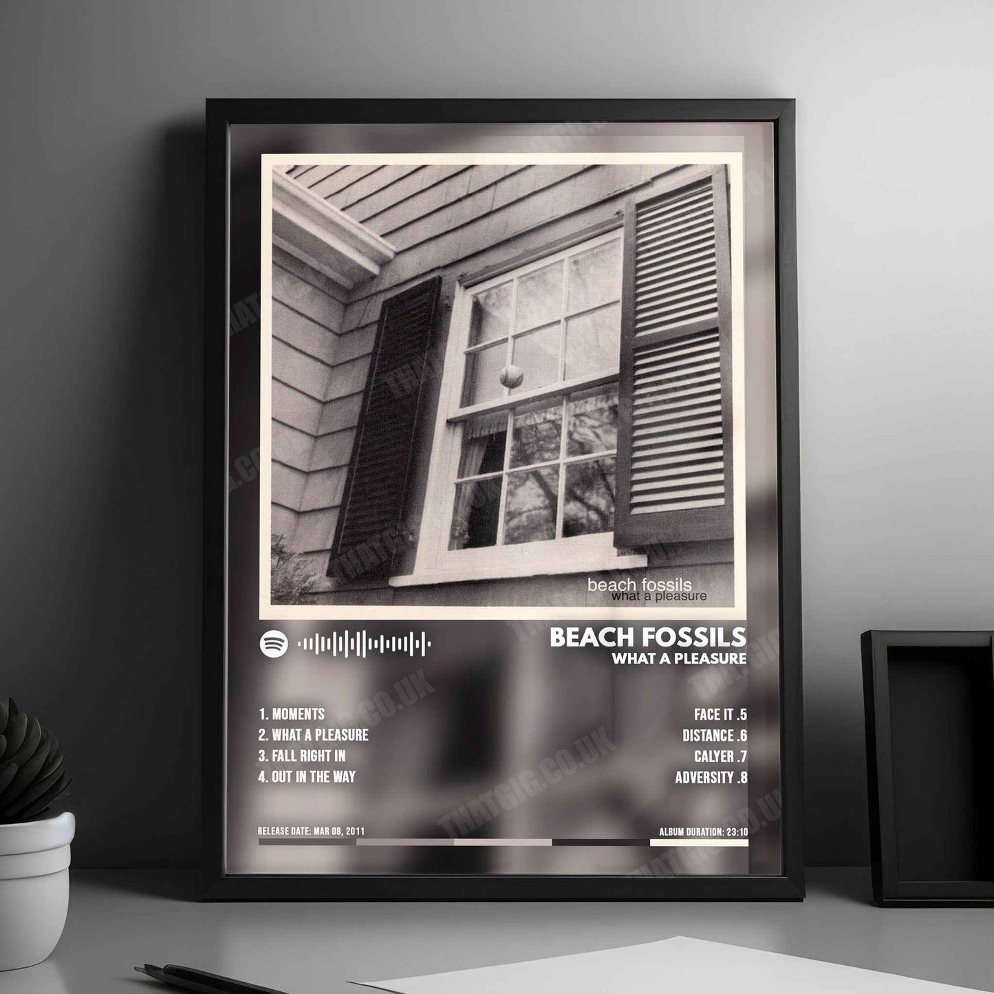 Beach Fossils "What a Pleasure" Album Cover Poster - with Complete Tracklist