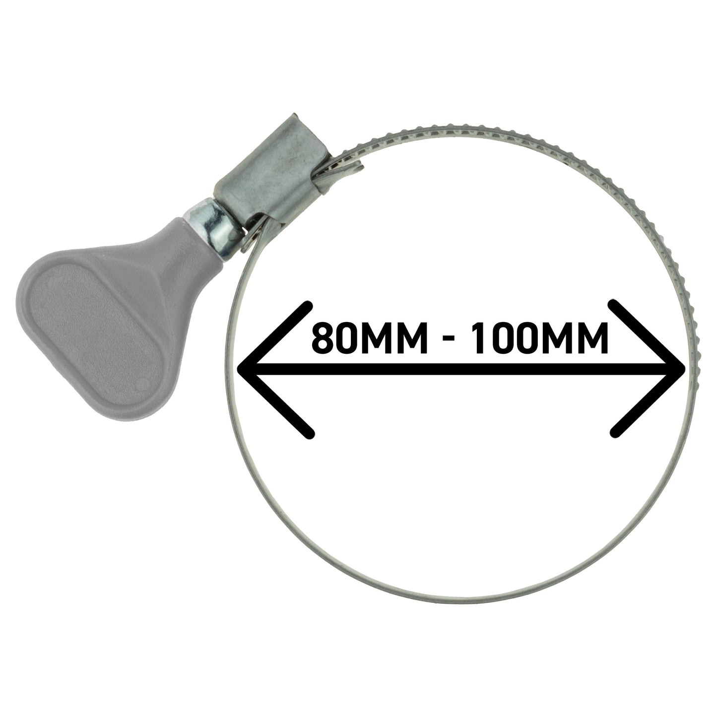 A2 Grip Hose Clip 80mm-100mm - Adjustable 304 Stainless Steel Duct Clamps Hose Pipe Clamps Air Ducting Clamp Worm Drive Hose Clamps