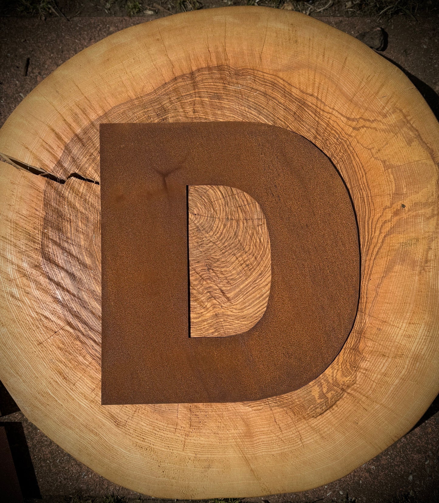 12" Rusty Fat Font Metal Letters A-Z 0-9.