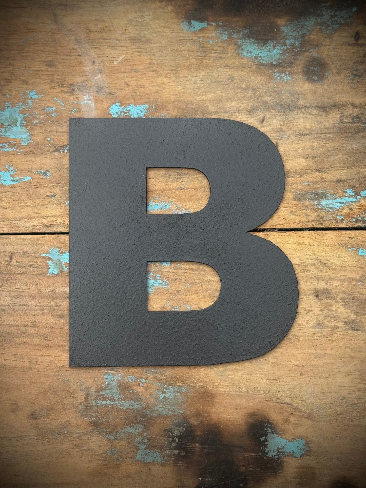 12" and 5" Black Fat Font Metal Letters.