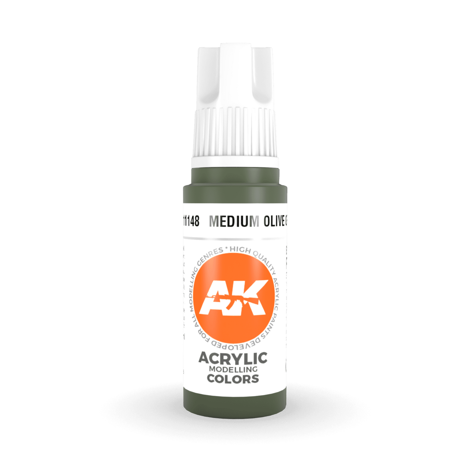 AK Interactive 3rd Gen Acrylic - Medium Olive Green 17ml (AK11148)