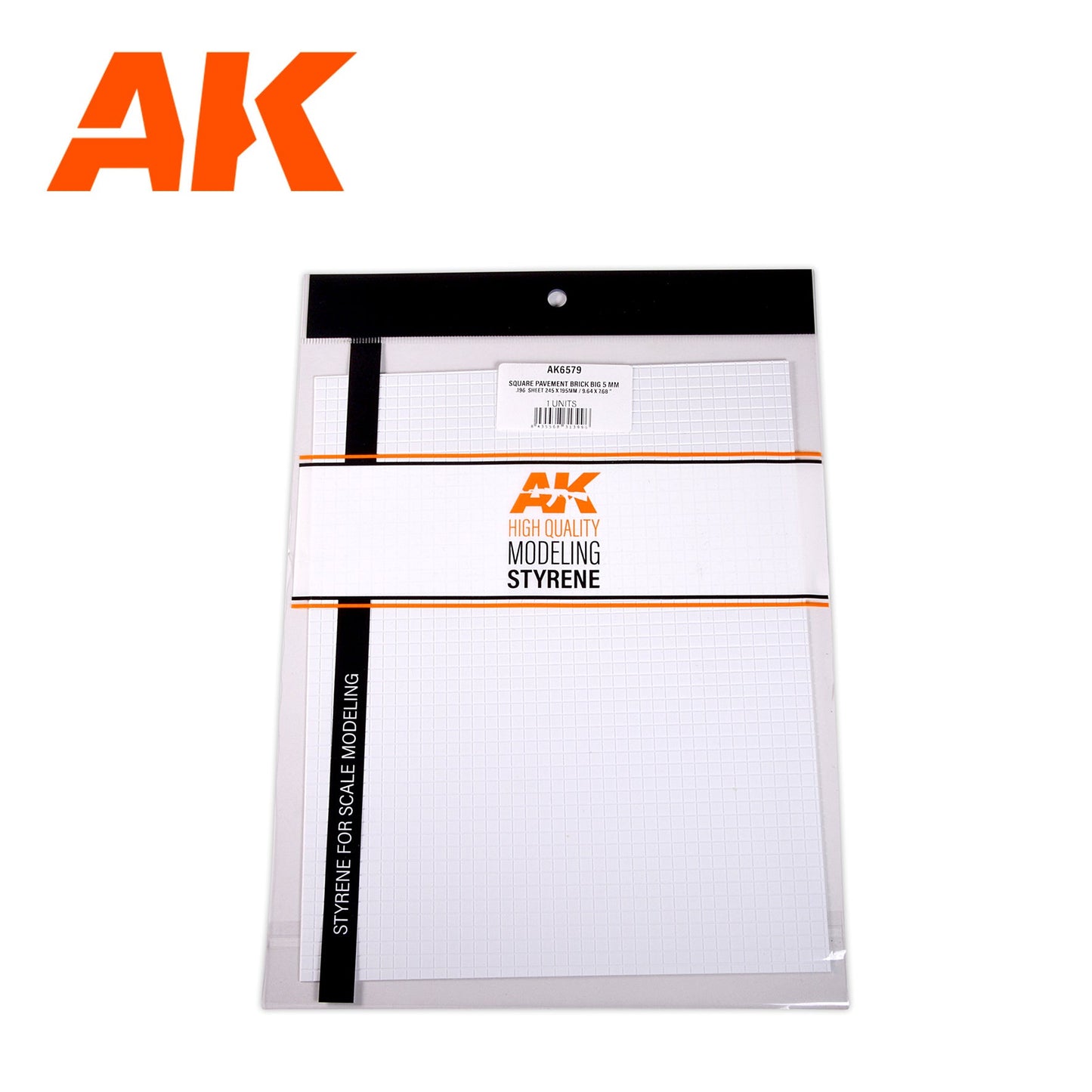 AK Interactive - Square Pavement Brick Big.5 mm/.196 Sheet 245x195