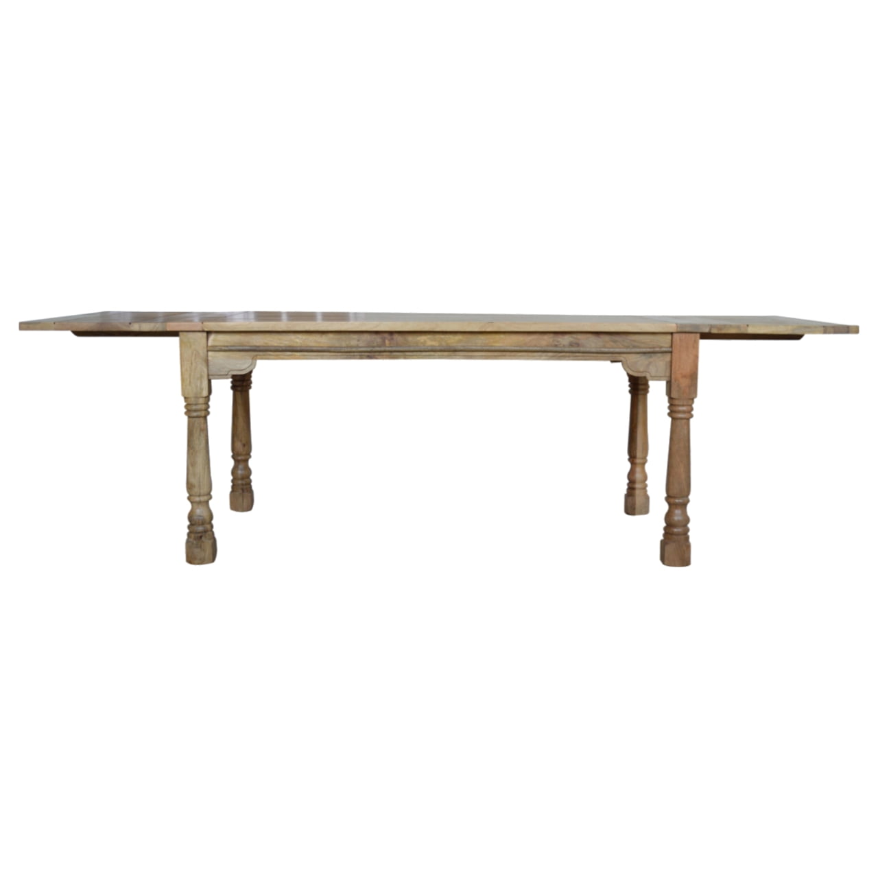 Granary Extension Dining Table Solid Mango Wood Rustic Elegant Design