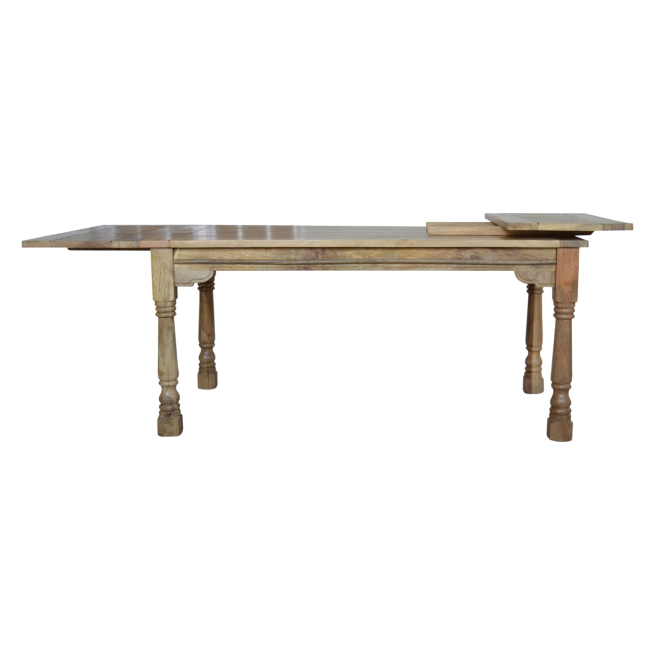 Granary Extension Dining Table Solid Mango Wood Rustic Elegant Design