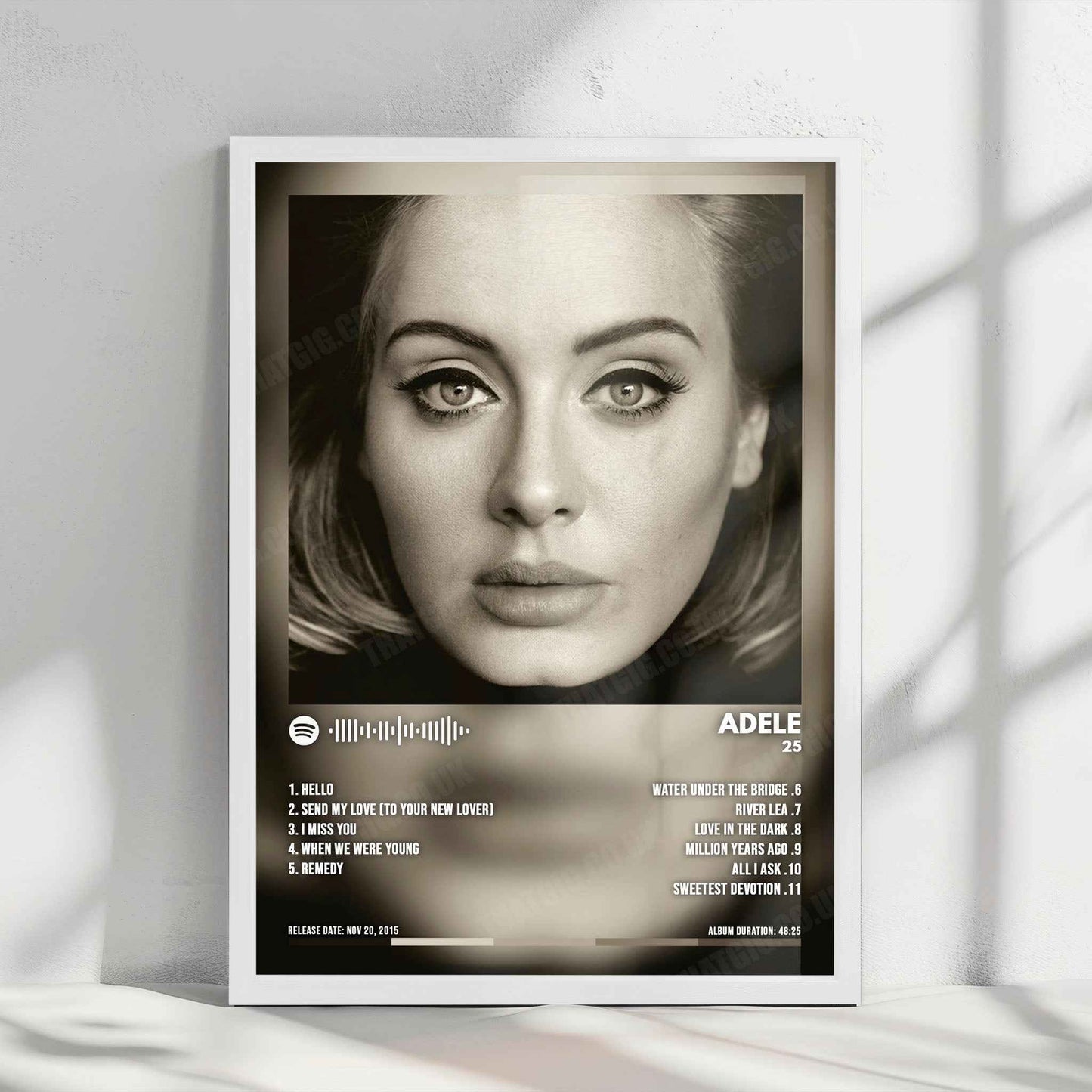 Adele - "25" Album Cover Poster - with Complete Track list
