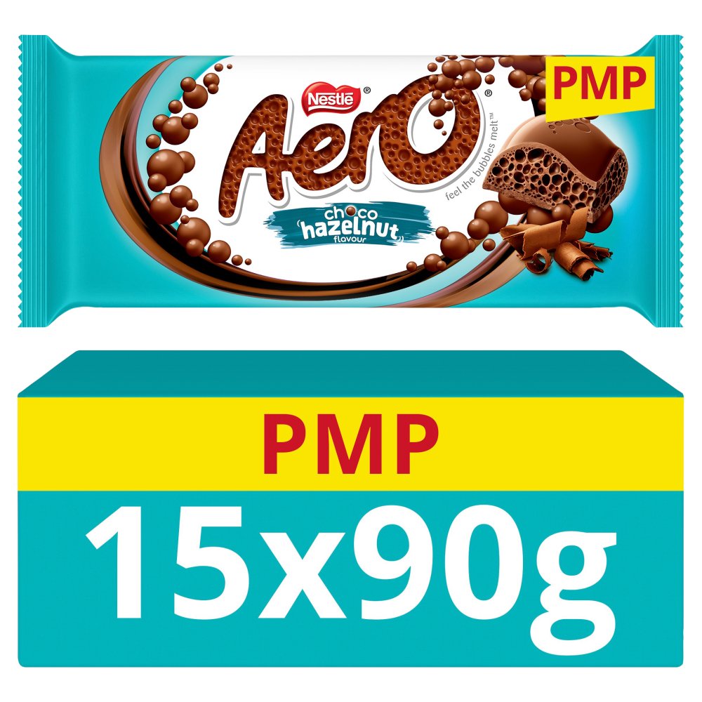 Aero Hazelnut Chocolate Sharing Bar PMP 90g (Case of 15)