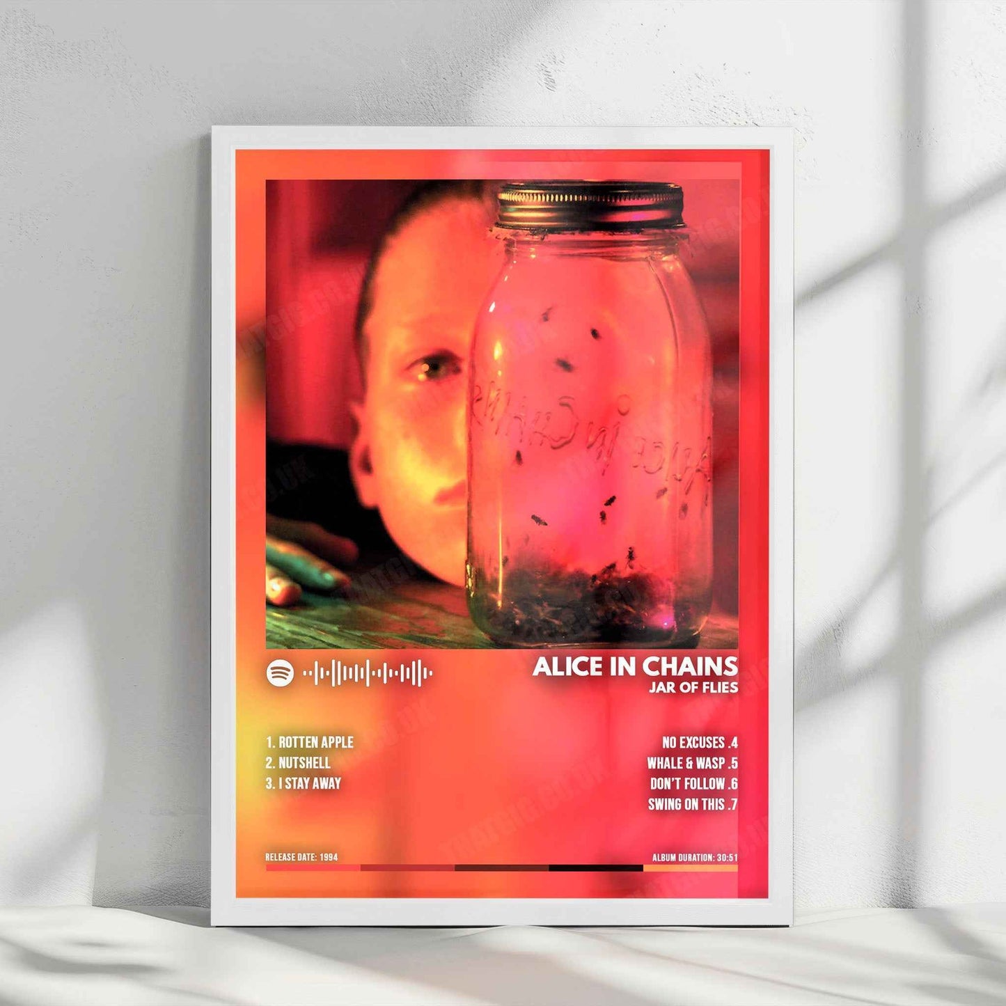 Alice in Chains "Jar of Flies" Album Cover Poster - with Complete Tracklist