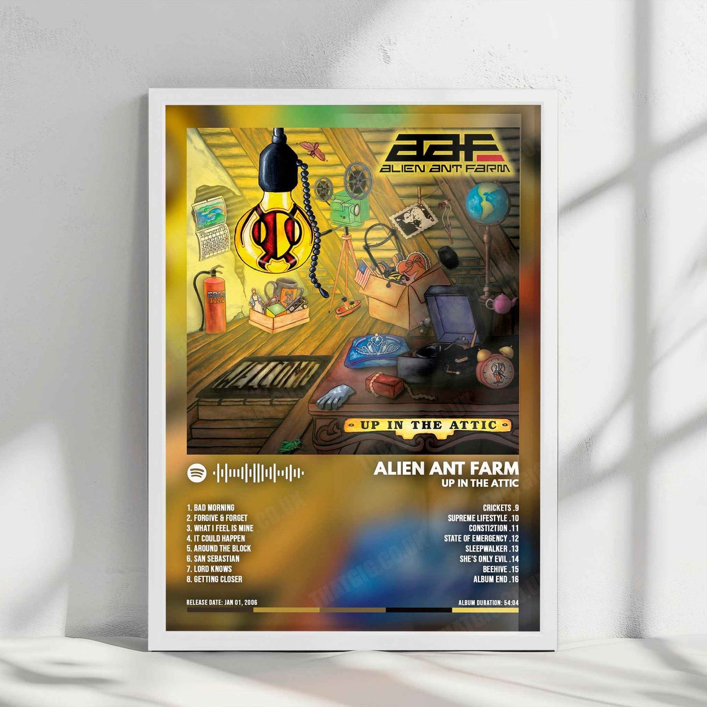 Alien Ant Farm "Up in the Attic " Album Cover Poster - with Complete Tracklist