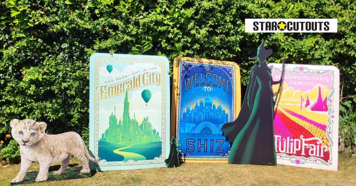 SC4655 Wicked Munchkinland Tulip Fair Backdrop Single Cardboard Cut Out Height 133cm