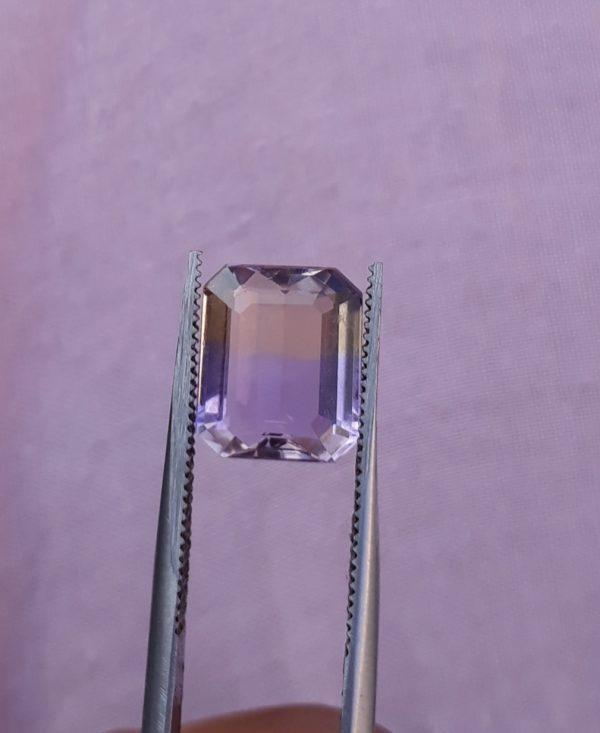 4.3ct Ametrine - Trystine - Bolivianite - 10x9mm