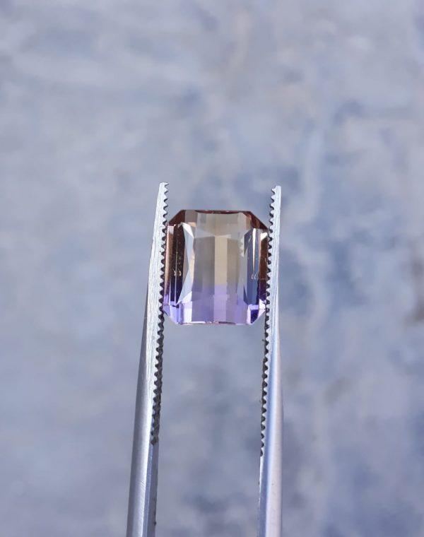4.3ct Ametrine - Trystine - Bolivianite - 9x8mm