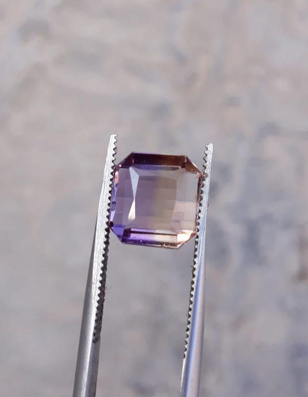 4.2ct Ametrine - Trystine - Bolivianite - 9.7x9.5mm