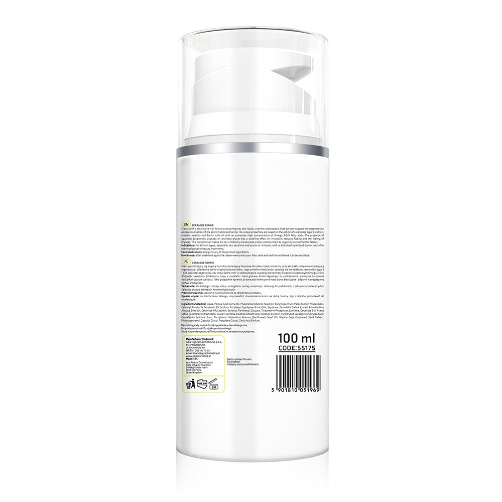 Apis Ceramide Repair Cream | Ceramides & Omega 3‑6‑9 | 100 ml