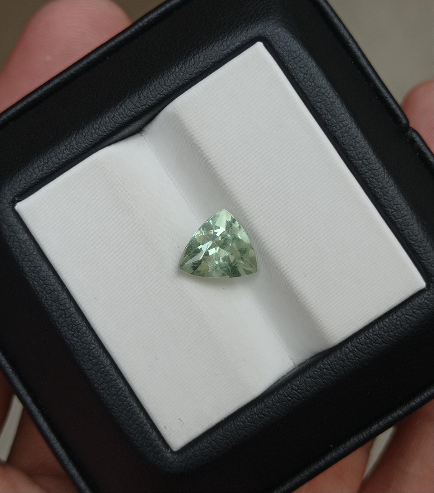 1.95ct Natural Aquamarine with Green Hue - March Birthstone - 9x8x6mm
