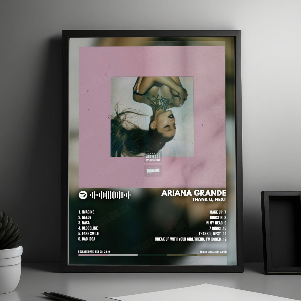 Ariana Grande "Thank U, Next" Album Cover Poster - with Complete Tracklist