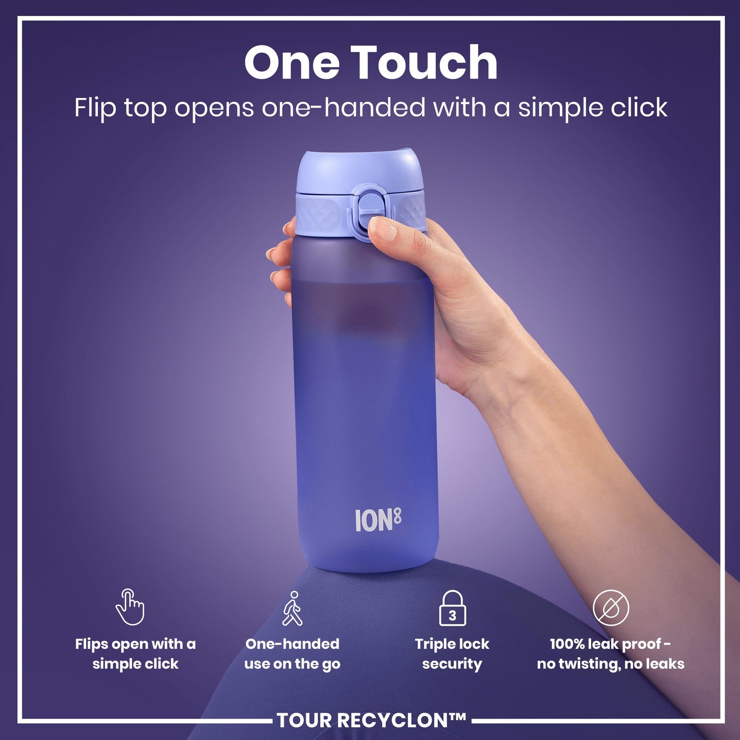 Bottle, Recyclon, Light Purple, 750ml