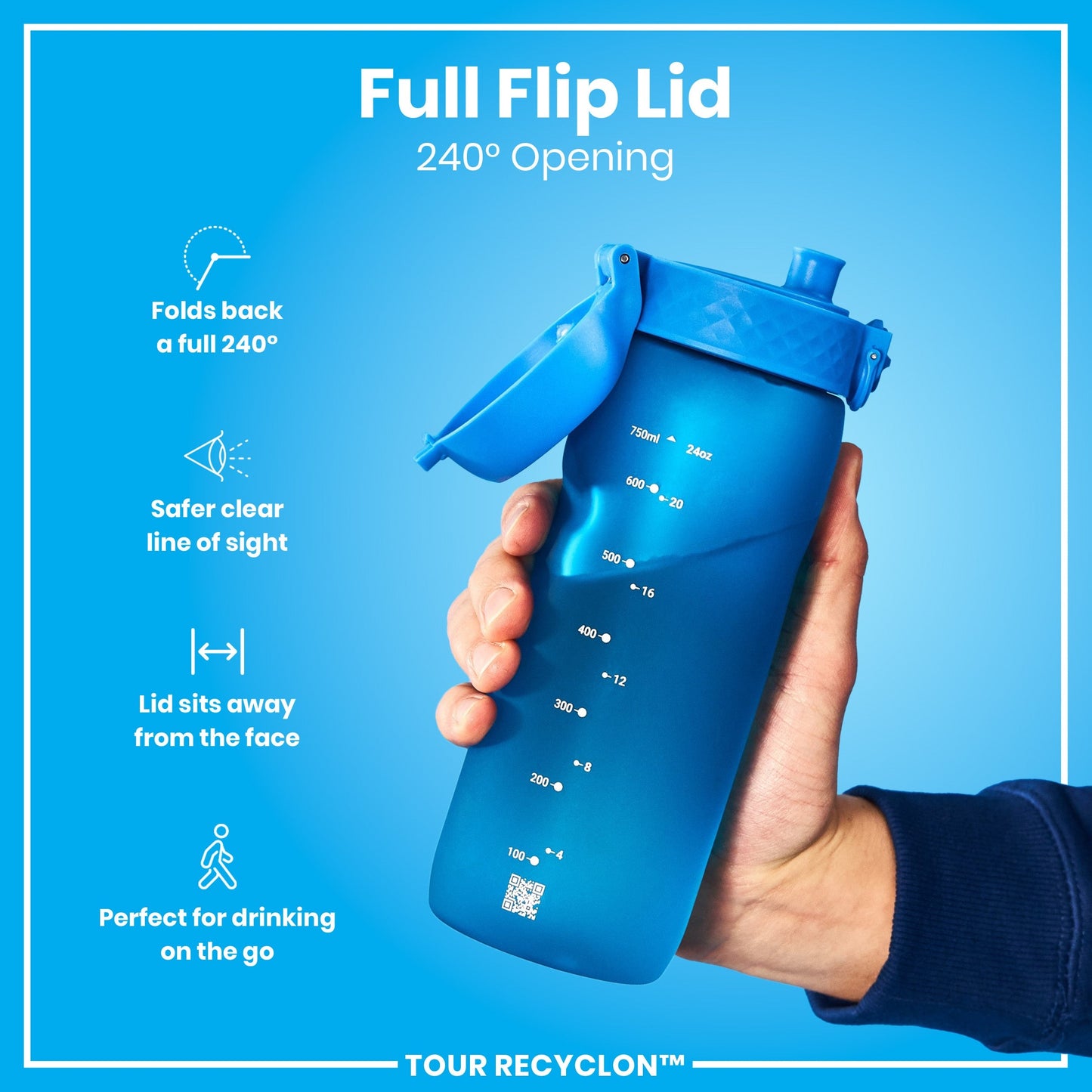 Bottle, Recyclon, Blue, 750ml