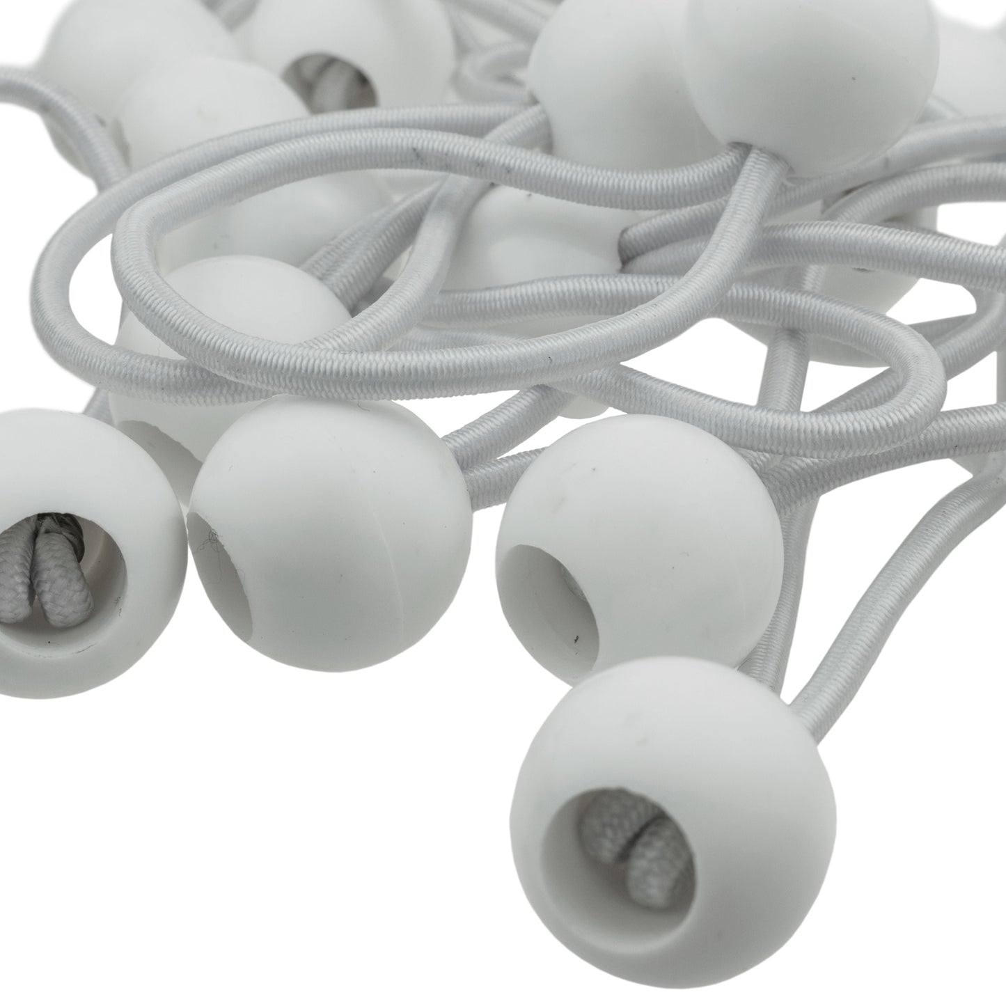 Grey L-Grade Tarpaulin with 20 x 4" Bungee Balls (White)