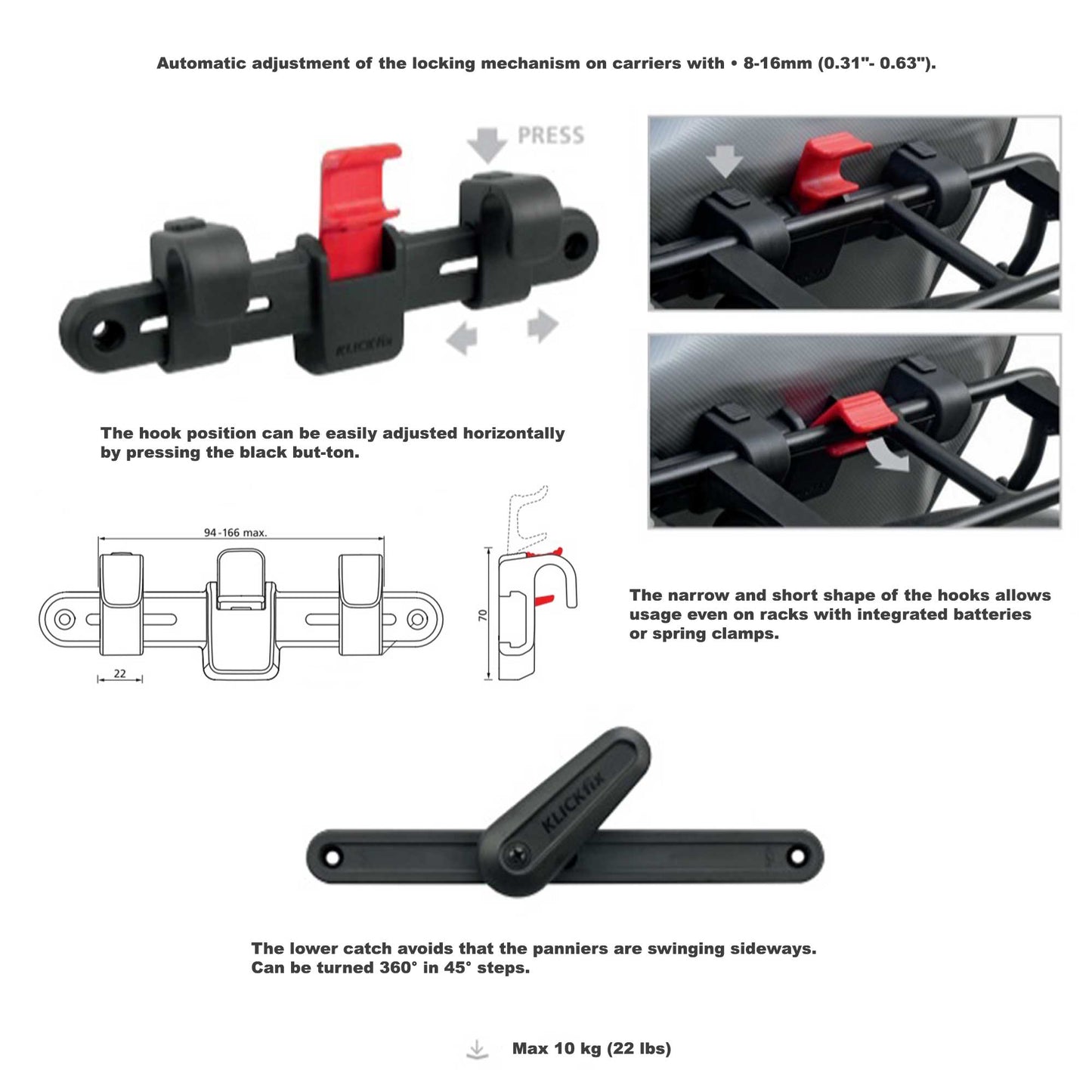 BikyBag Classic CW – Waterproof Single Bike Pannier Bag (13 L, Durable Tarpaulin Material, Clip-On Rear Carrier Rack) 🚴♂️🌧️ (Yellow)